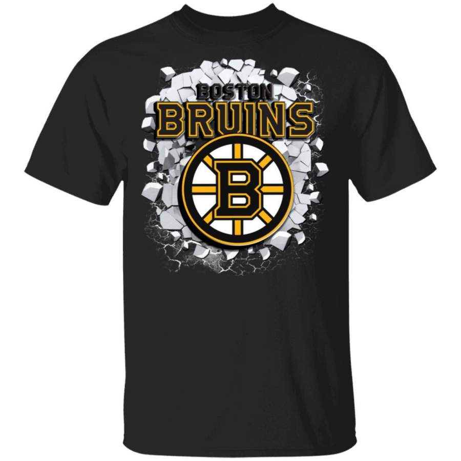 Colorful Earthquake Art Boston Bruins T Shirt