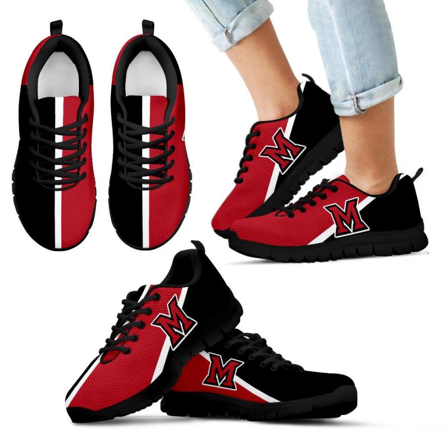 Dynamic Aparted Colours Beautiful Logo Miami RedHawks Sneakers