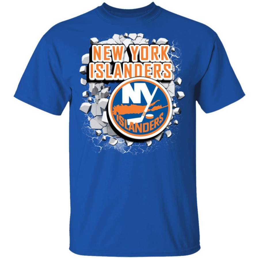 Colorful Earthquake Art New York Islanders T Shirt