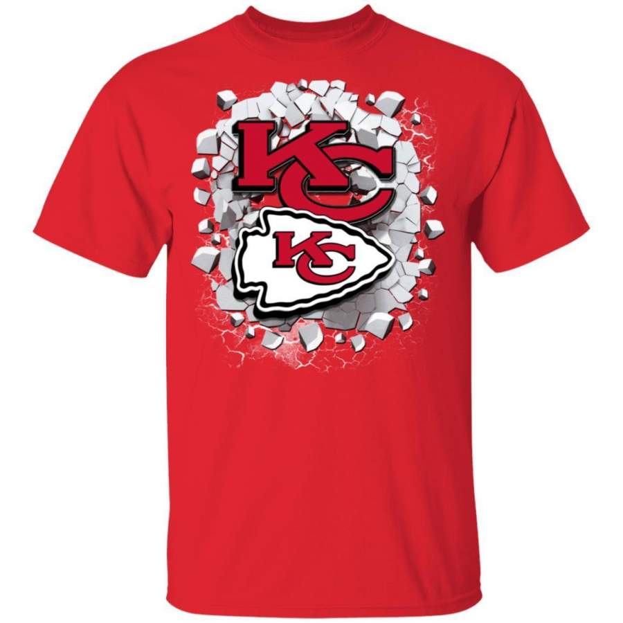 Colorful Earthquake Art Kansas City Chiefs T Shirt