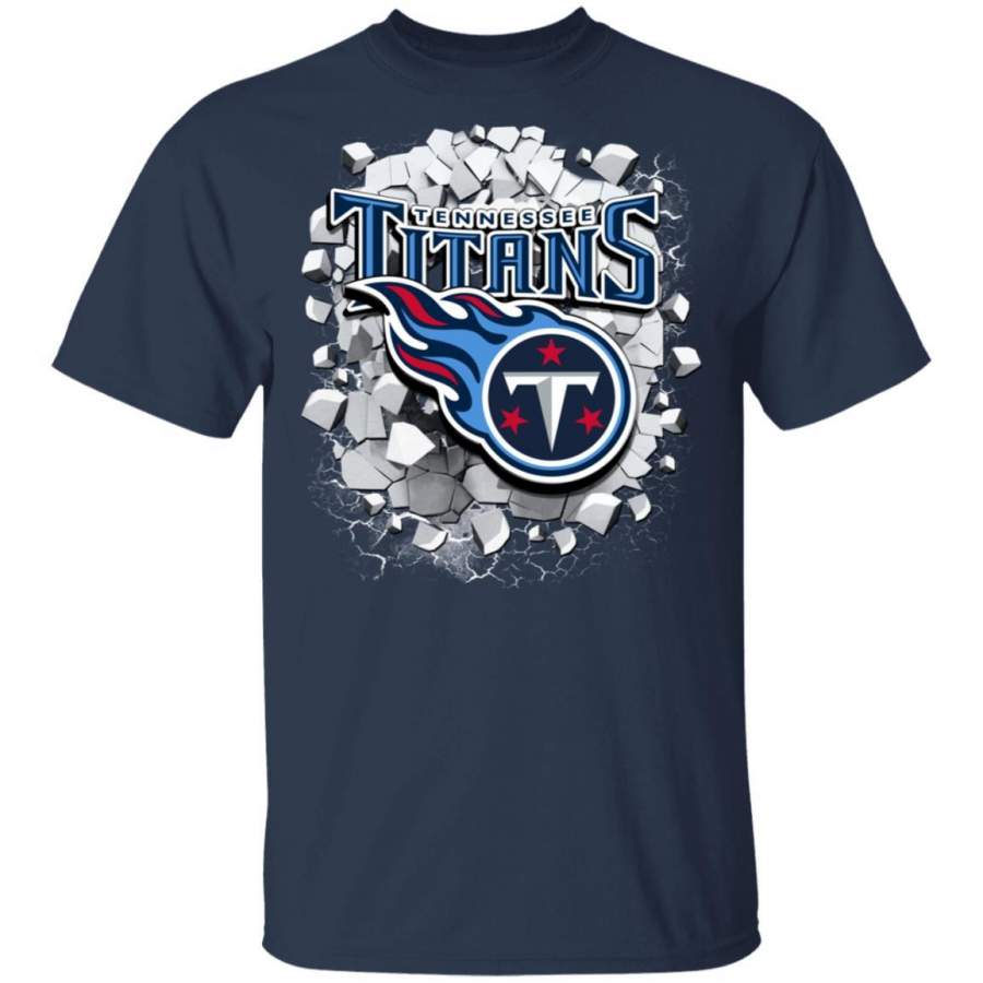 Colorful Earthquake Art Tennessee Titans T Shirt