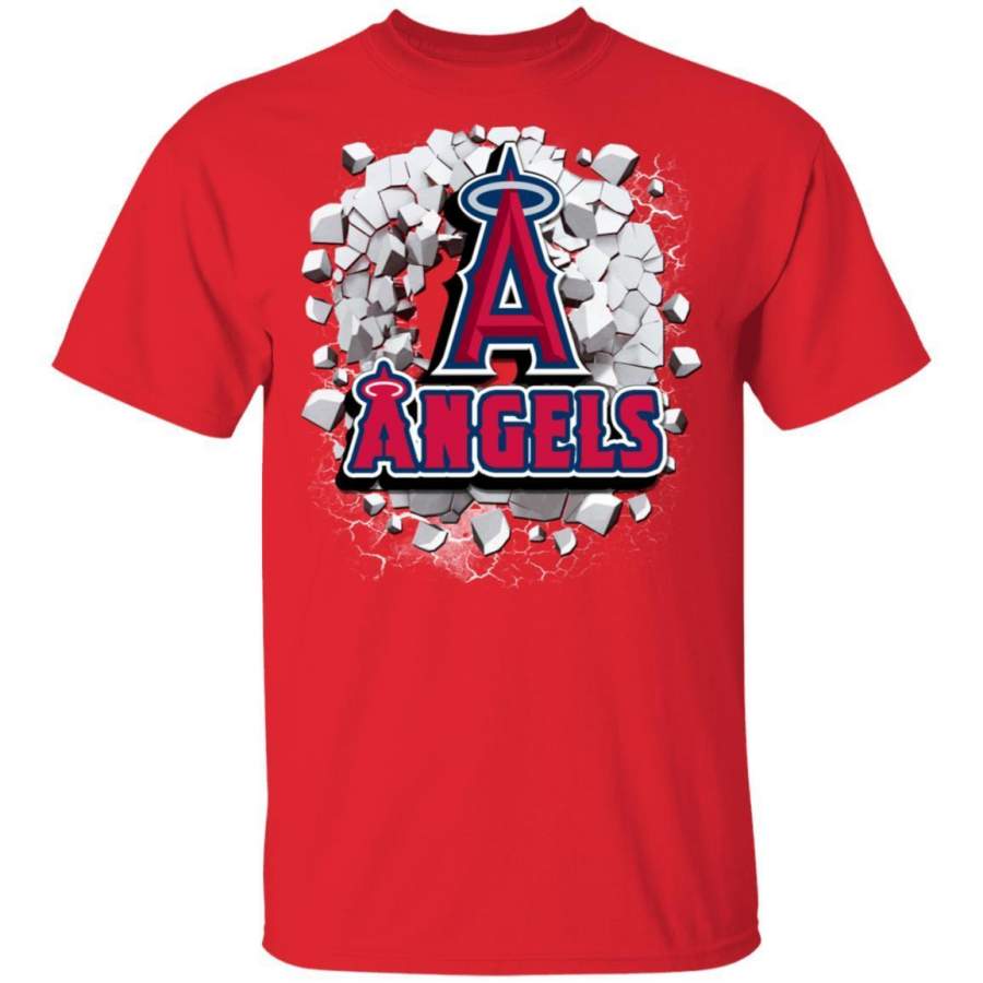 Colorful Earthquake Art Los Angeles Angels T Shirt