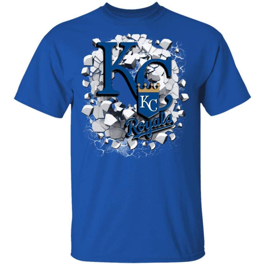 Colorful Earthquake Art Kansas City Royals T Shirt