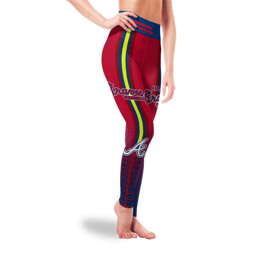 Cute Twins Logo Atlanta Braves Leggings For Fans