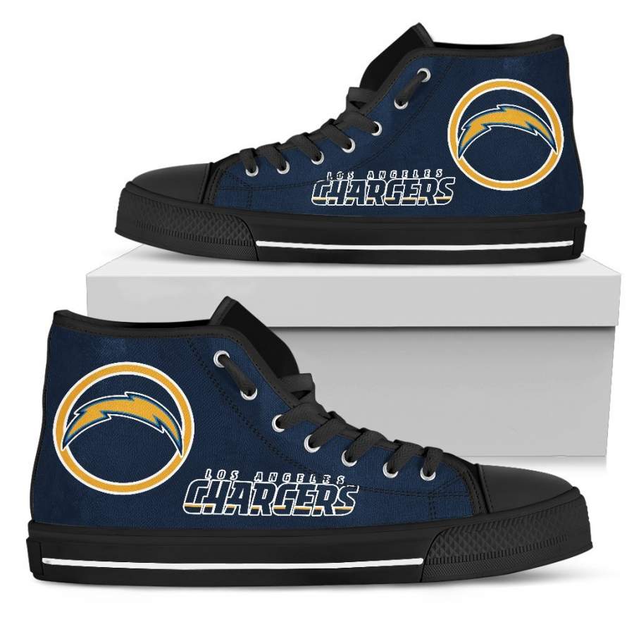 Circle Logo Los Angeles Chargers High Top Shoes