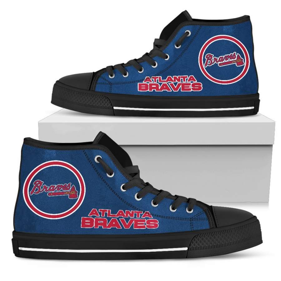 Circle Logo?Atlanta Braves High Top Shoes